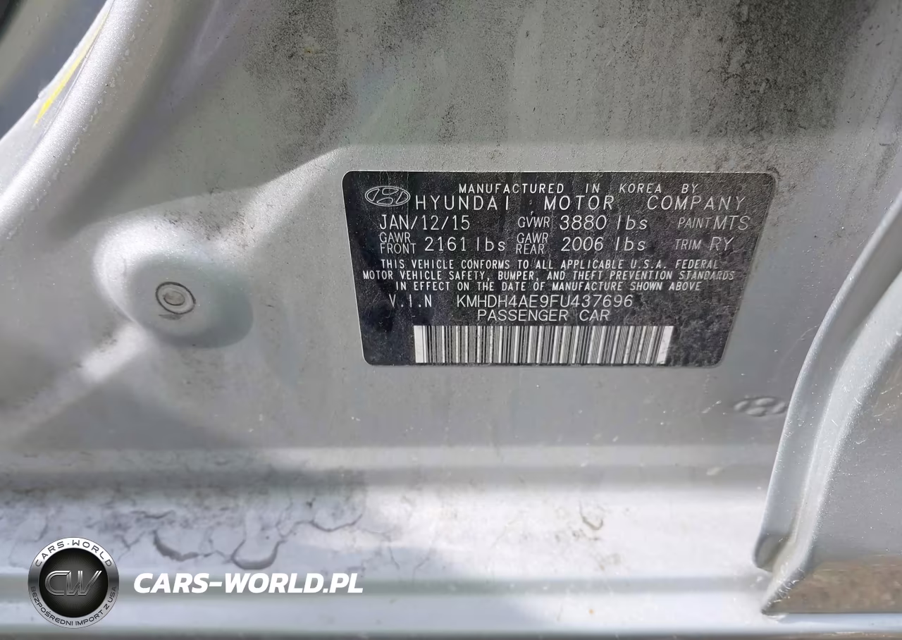 2015 Hyundai Elantra Se VIN:KMHDH4AE9FU437696 - 9