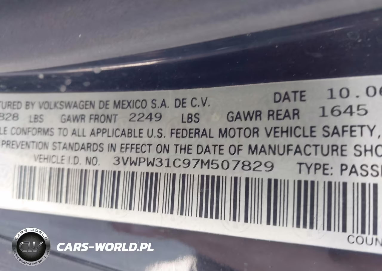 2007 Volkswagen New Beetle 2.5 VIN:3VWPW31C97M507829 - 9