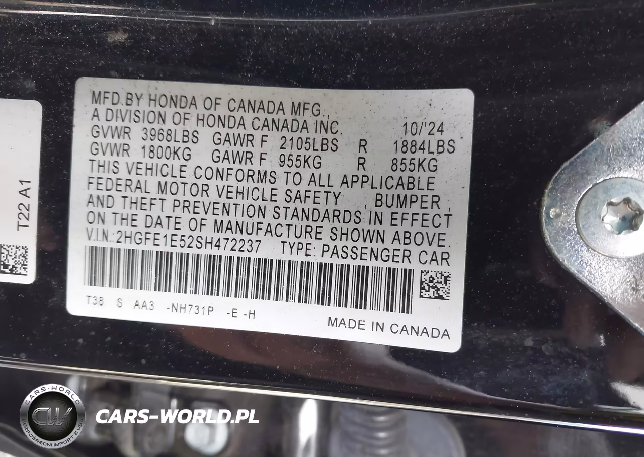 2025 Honda Civic Si Base W-High Performance Summer Tires- VIN:2HGFE1E52SH472237 - 9