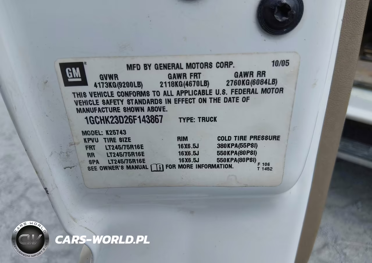 2006 Chevrolet Silverado 2500Hd Lt3 VIN:1GCHK23D26F143867 - 9