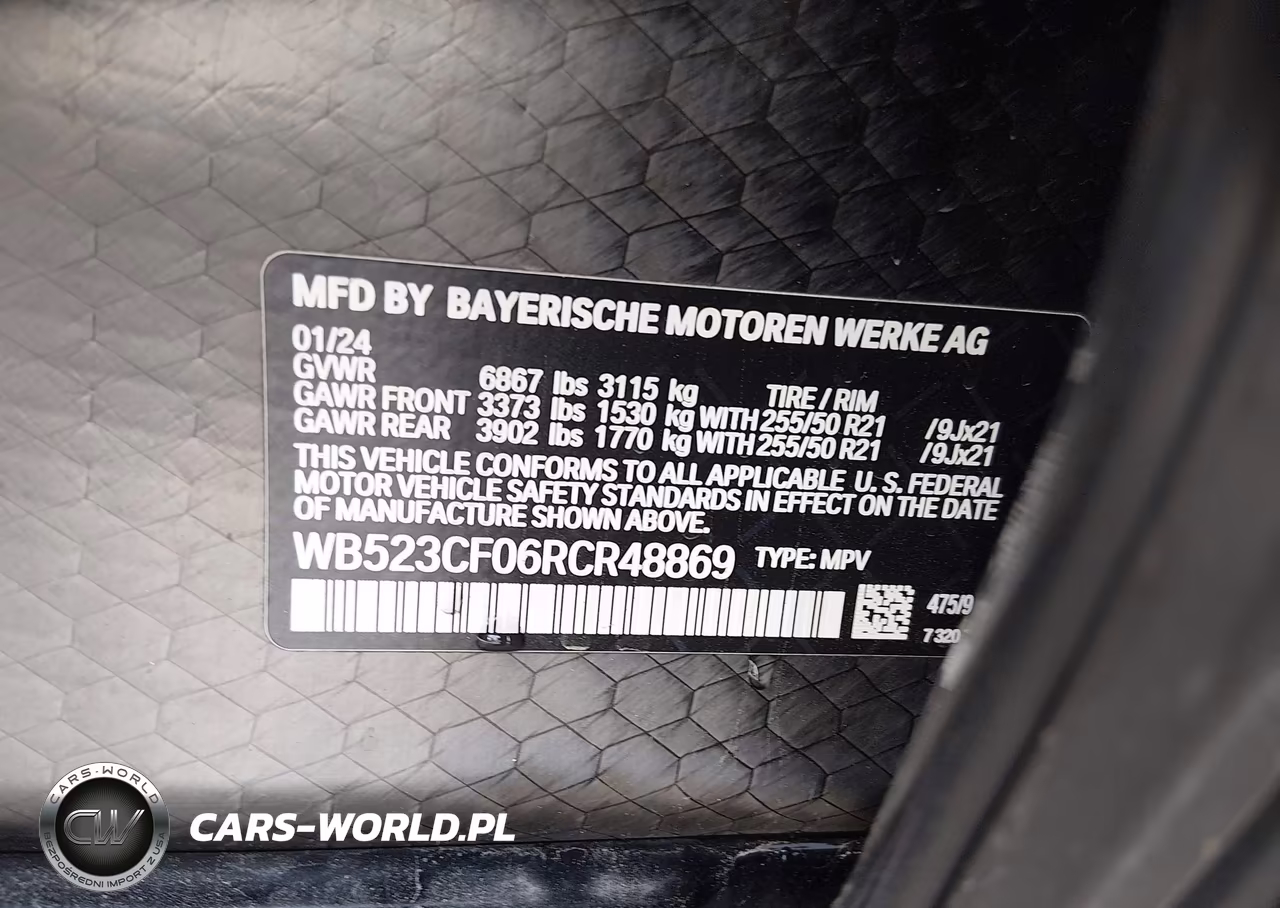2024 BMW Ix xDrive50 VIN:WB523CF06RCR48869 - 9