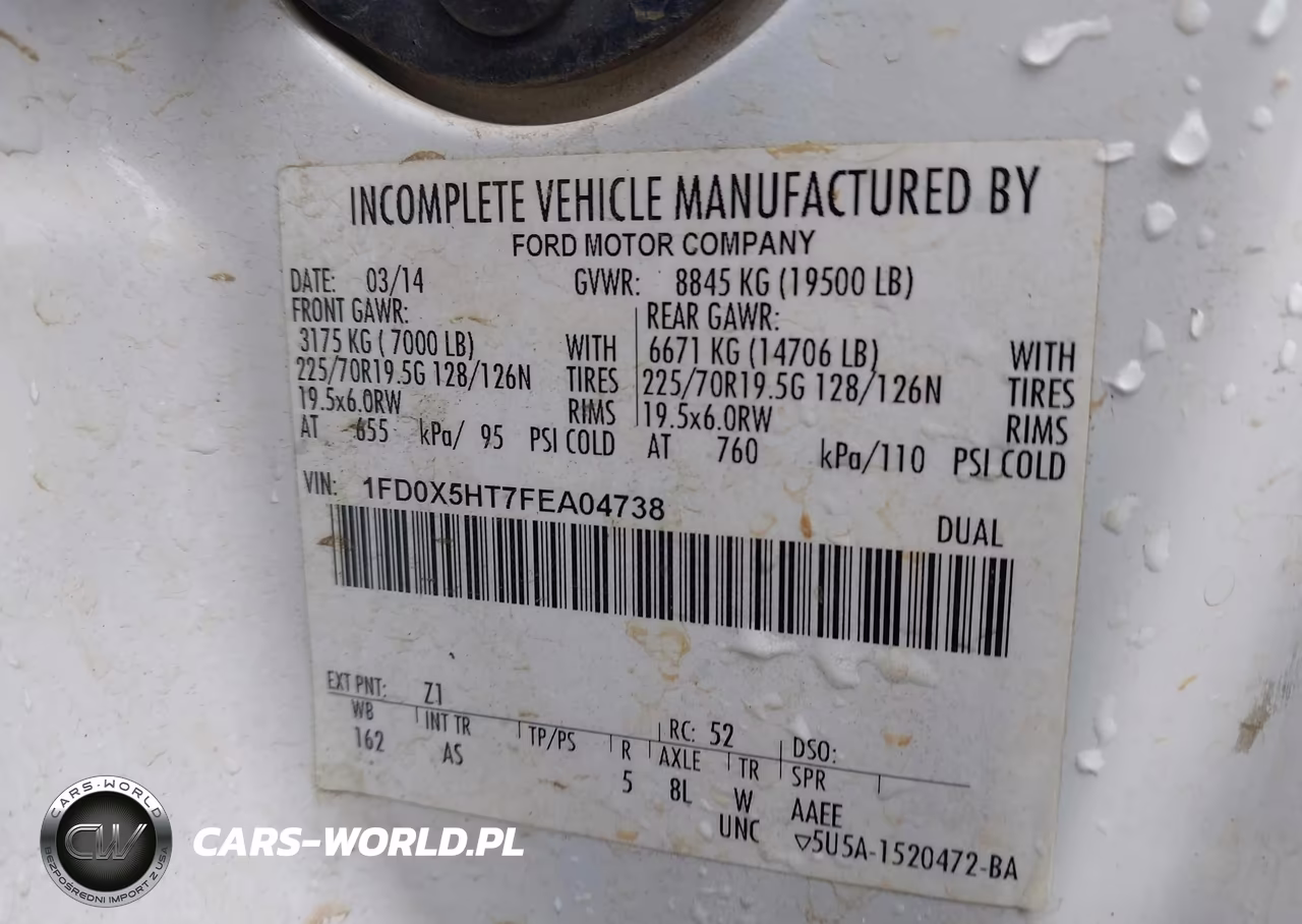2015 Ford F-550 Chassis Xl VIN:1FD0X5HT7FEA04738 - 9