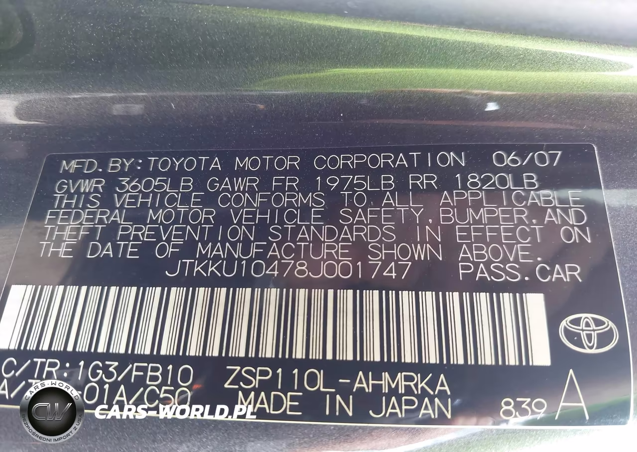 2008 Scion Xd VIN:JTKKU10478J001747 - 9