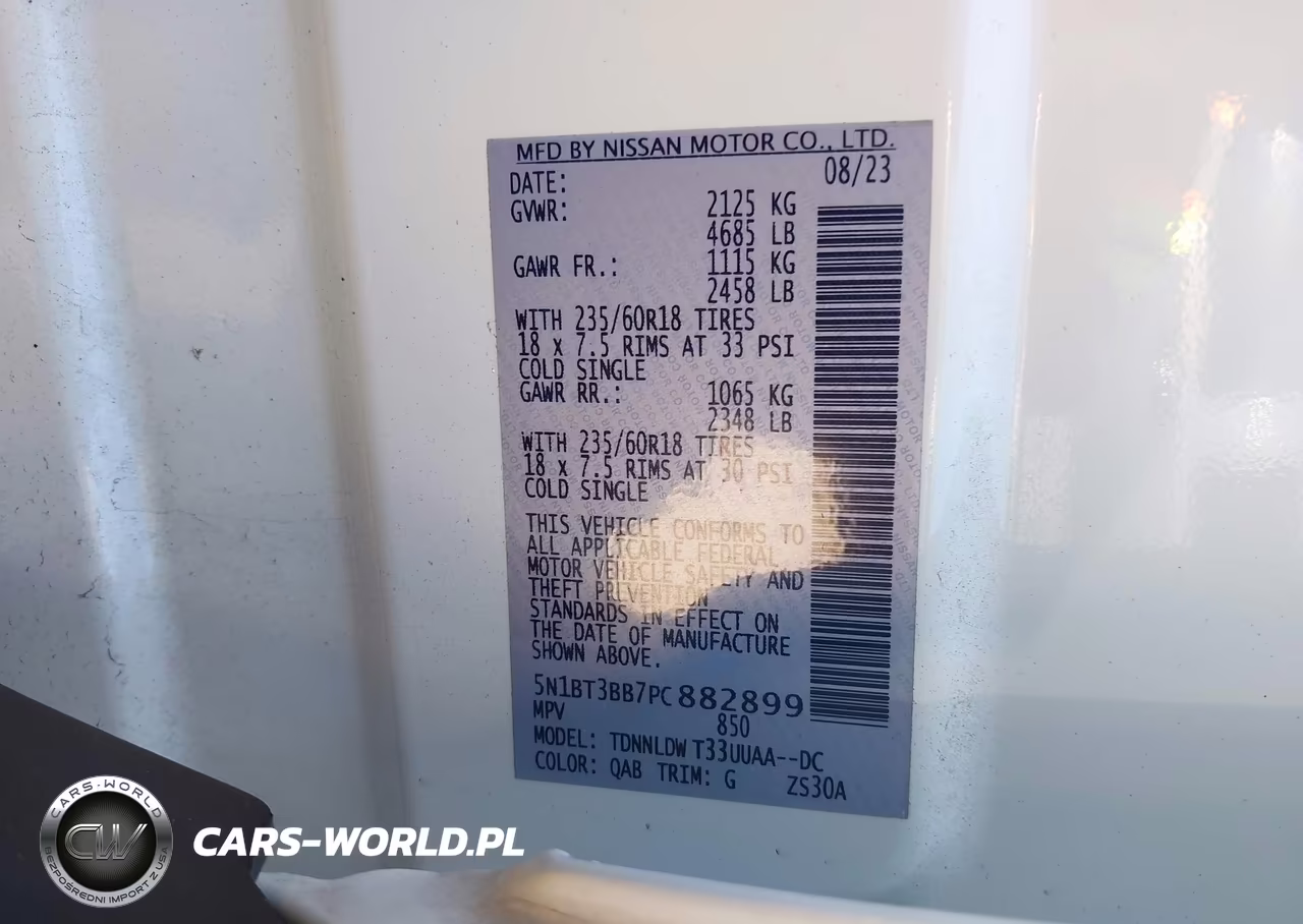 2023 Nissan Rogue Sv Intelligent Awd VIN:5N1BT3BB7PC882899 - 9
