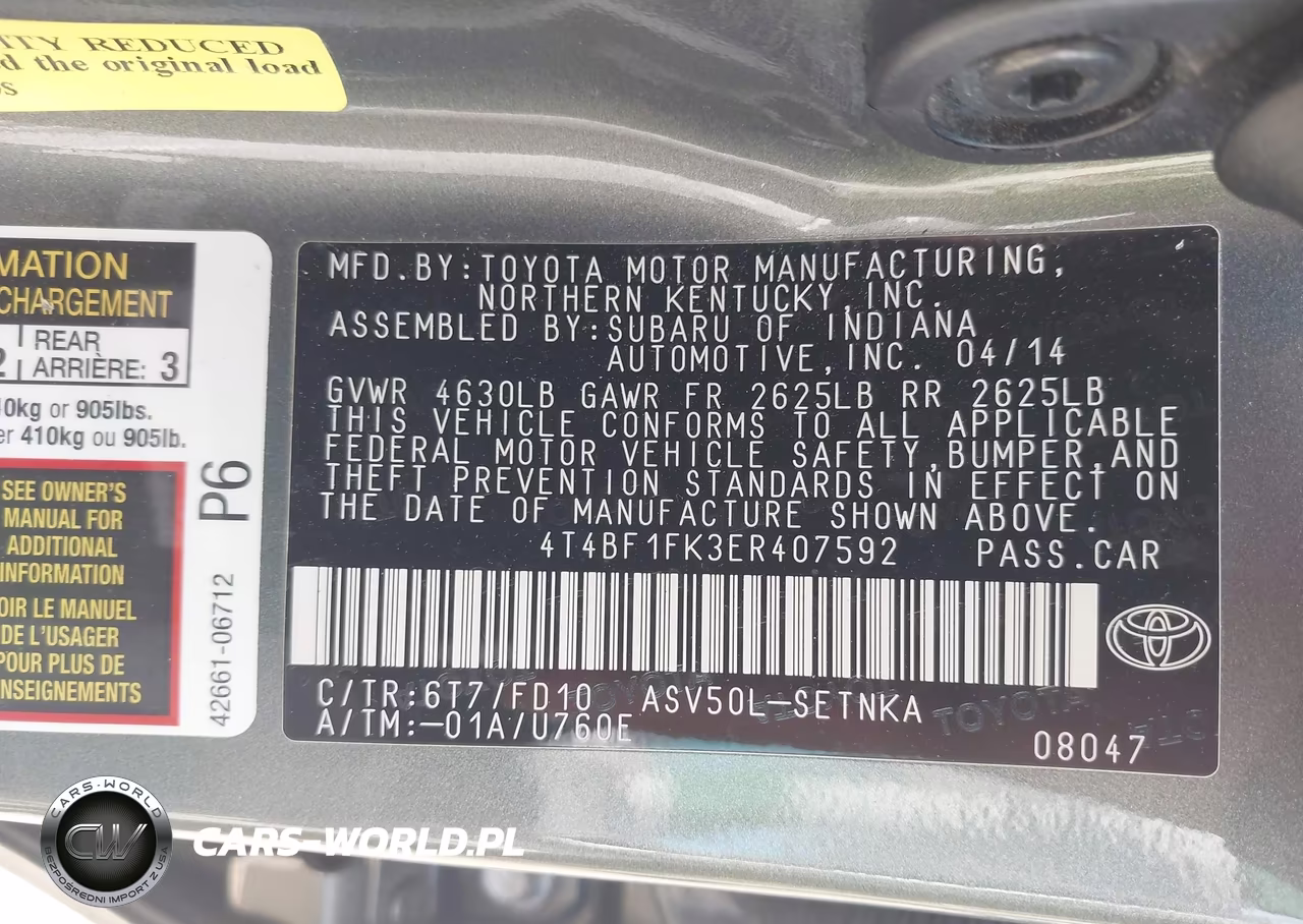 2014 Toyota Camry Le VIN:4T4BF1FK3ER407592 - 9