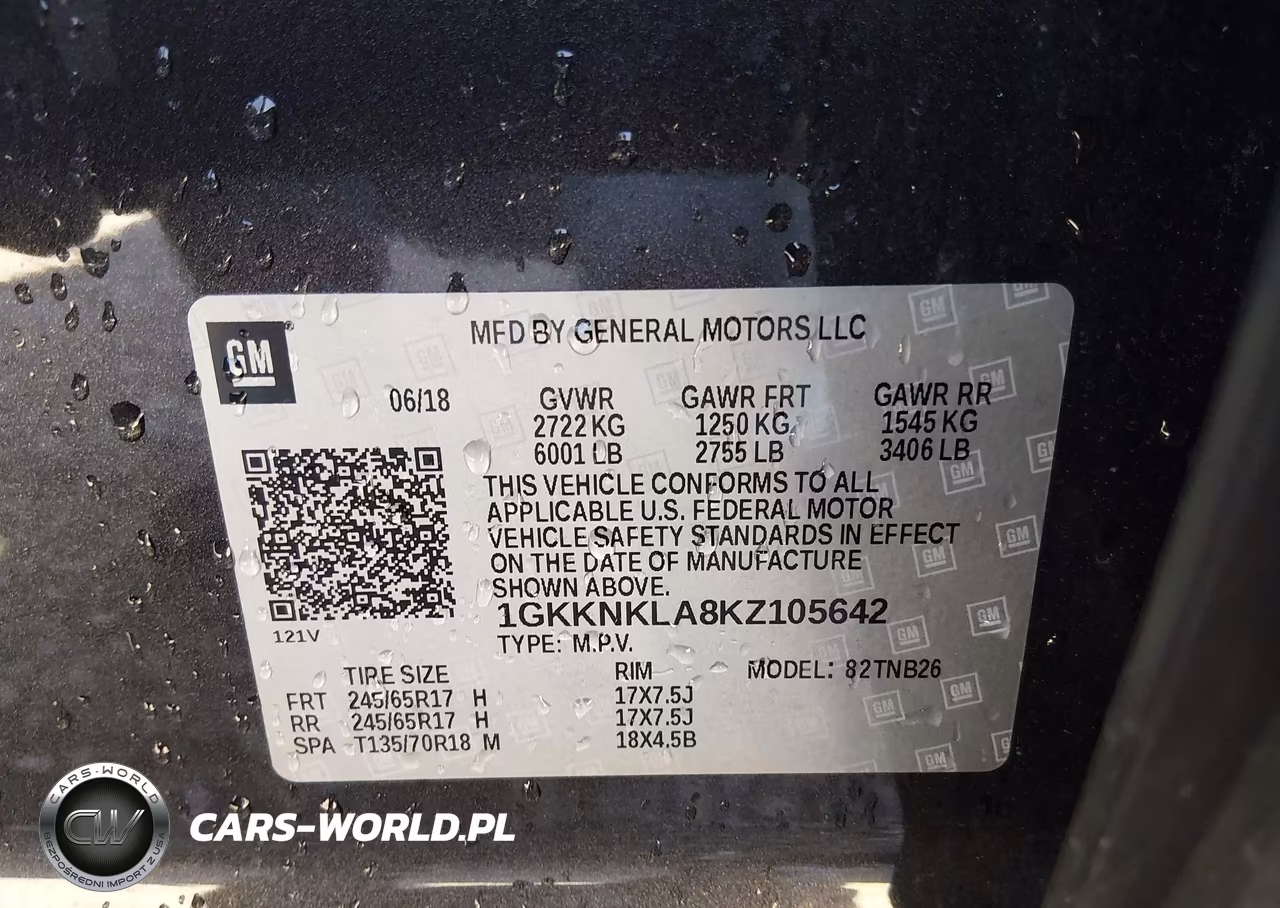 2019 GMC Acadia Sle-1 VIN:1GKKNKLA8KZ105642 - 9
