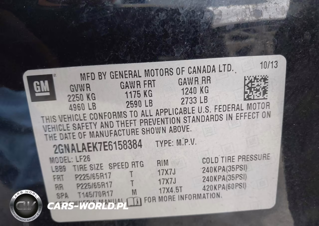 2014 Chevrolet Equinox Ls VIN:2GNALAEK7E6158384 - 9