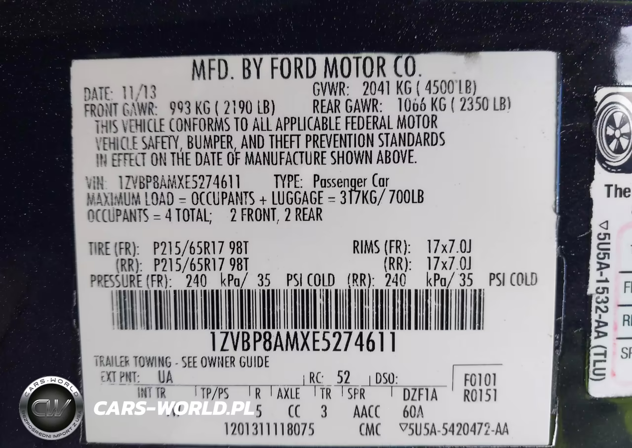 2014 Ford Mustang V6 VIN:1ZVBP8AMXE5274611 - 9