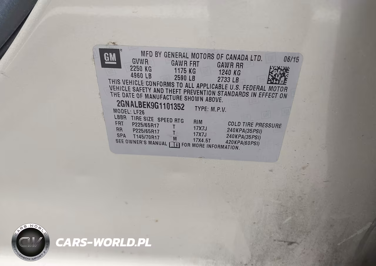 2016 Chevrolet Equinox Ls VIN:2GNALBEK9G1101352 - 9