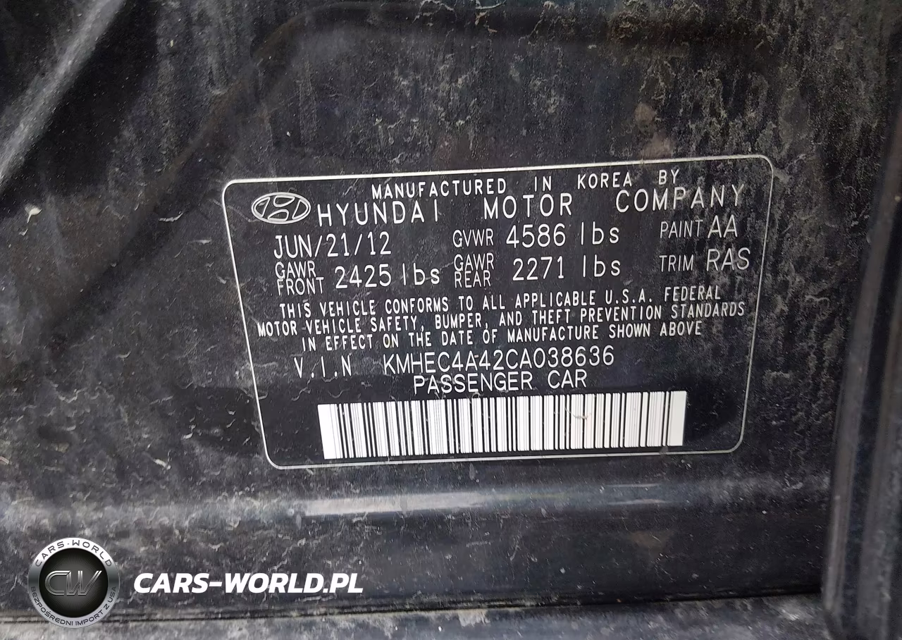 2012 Hyundai Sonata Hybrid VIN:KMHEC4A42CA038636 - 9