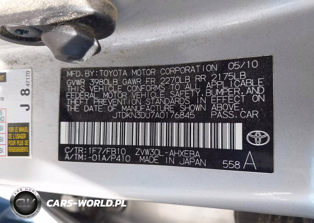 2010 Toyota Prius Iii VIN:JTDKN3DU7A0176845 - 9