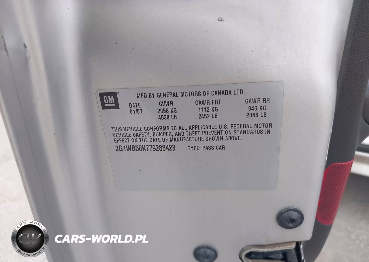 2007 Chevrolet Impala Ls VIN:2G1WB58K779288423 - 9