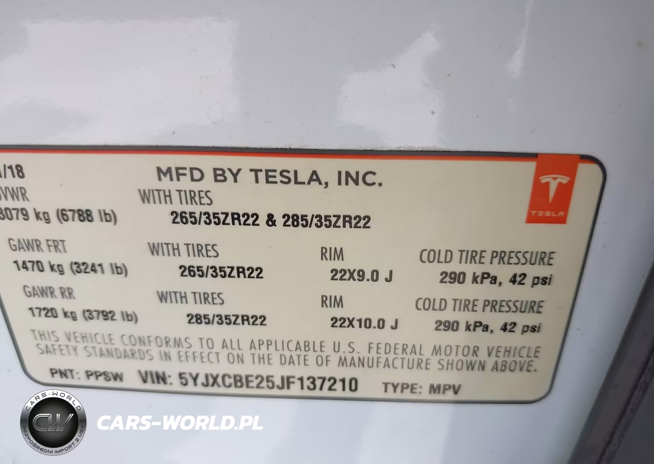 2018 Tesla Model X 100D-75D-P100D VIN:5YJXCBE25JF137210 - 9