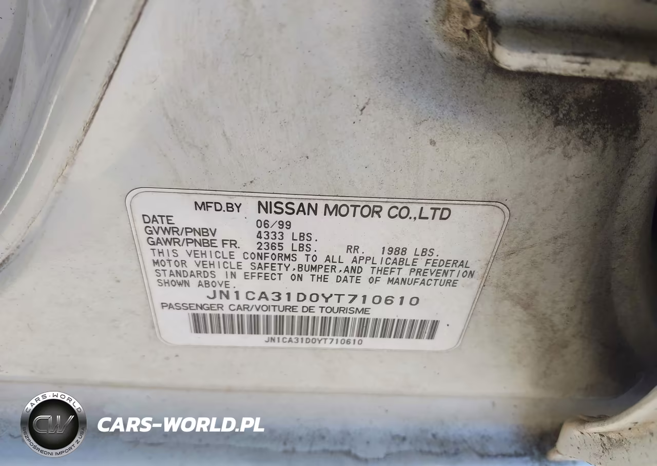2000 Nissan Maxima Gle-Gxe-Se VIN:JN1CA31D0YT710610 - 9