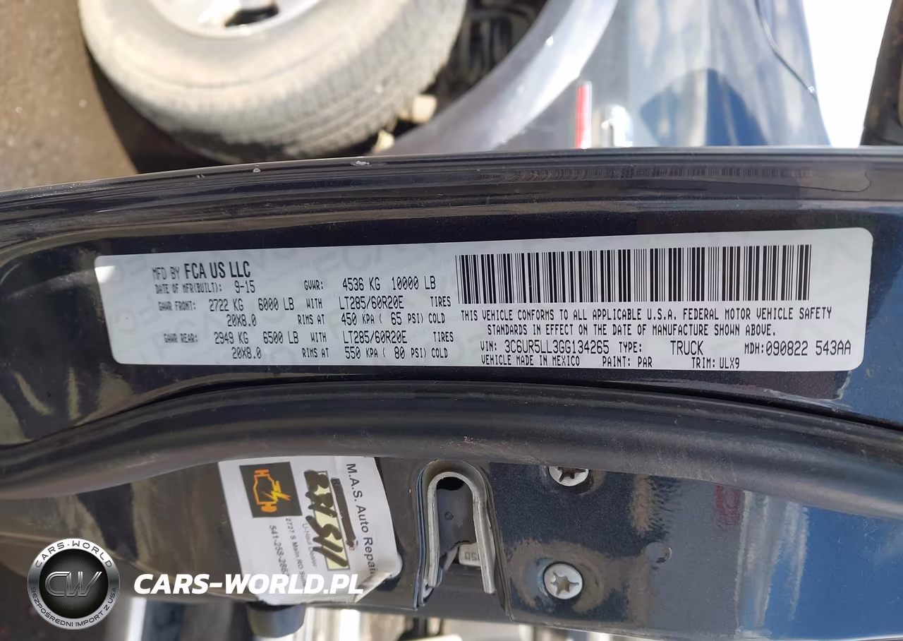 2016 Ram 2500 Longhorn Limited VIN:3C6UR5LL3GG134265 - 9