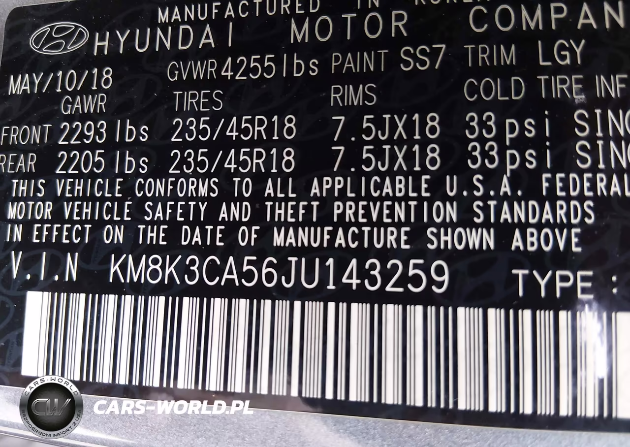 2018 Hyundai Kona Limited VIN:KM8K3CA56JU143259 - 9