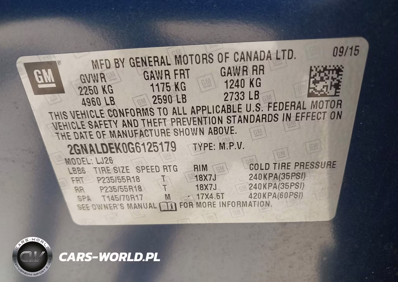 2016 Chevrolet Equinox Ltz VIN:2GNALDEK0G6125179 - 9