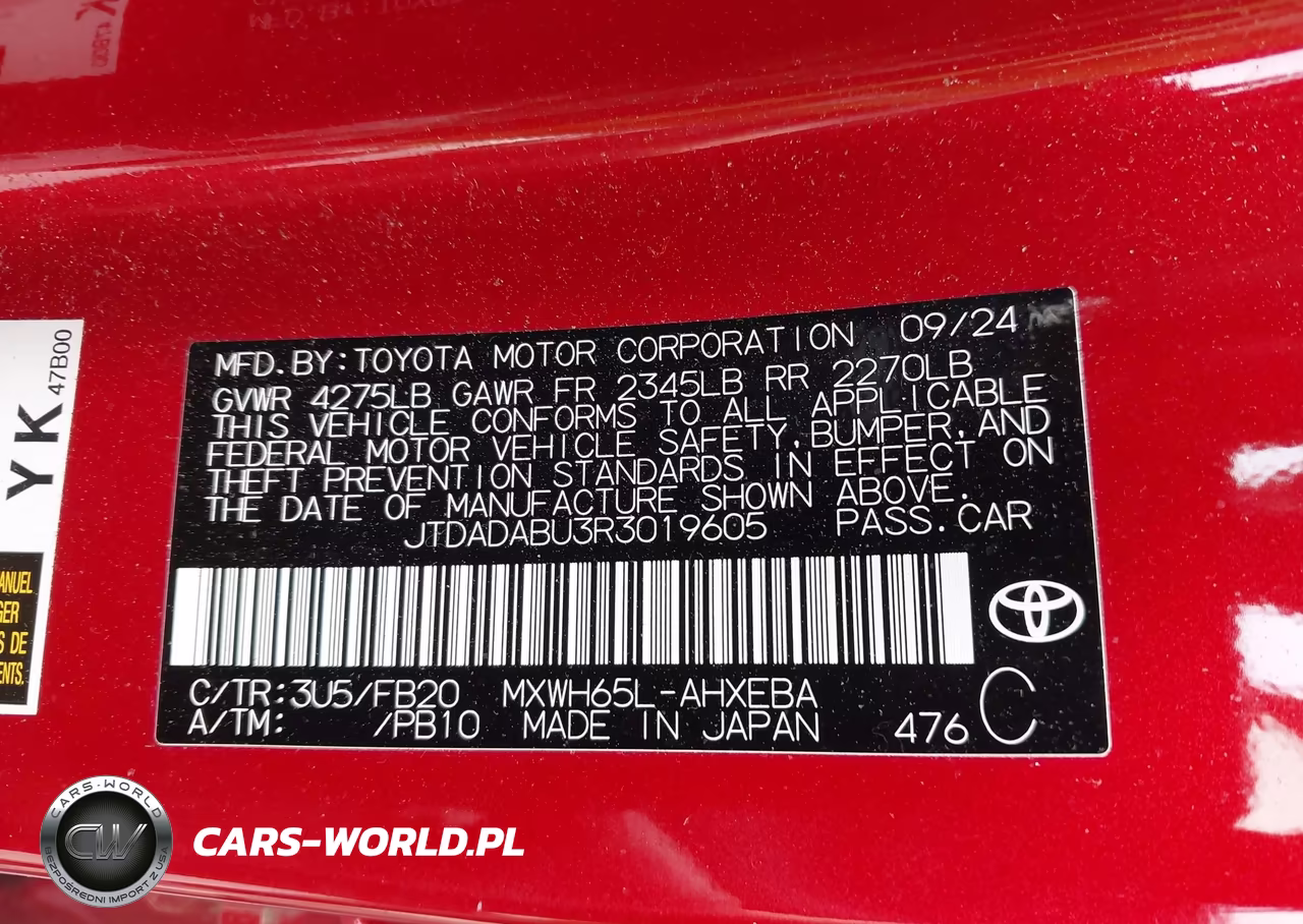 2024 Toyota Prius Le Awd-E VIN:JTDADABU3R3019605 - 9