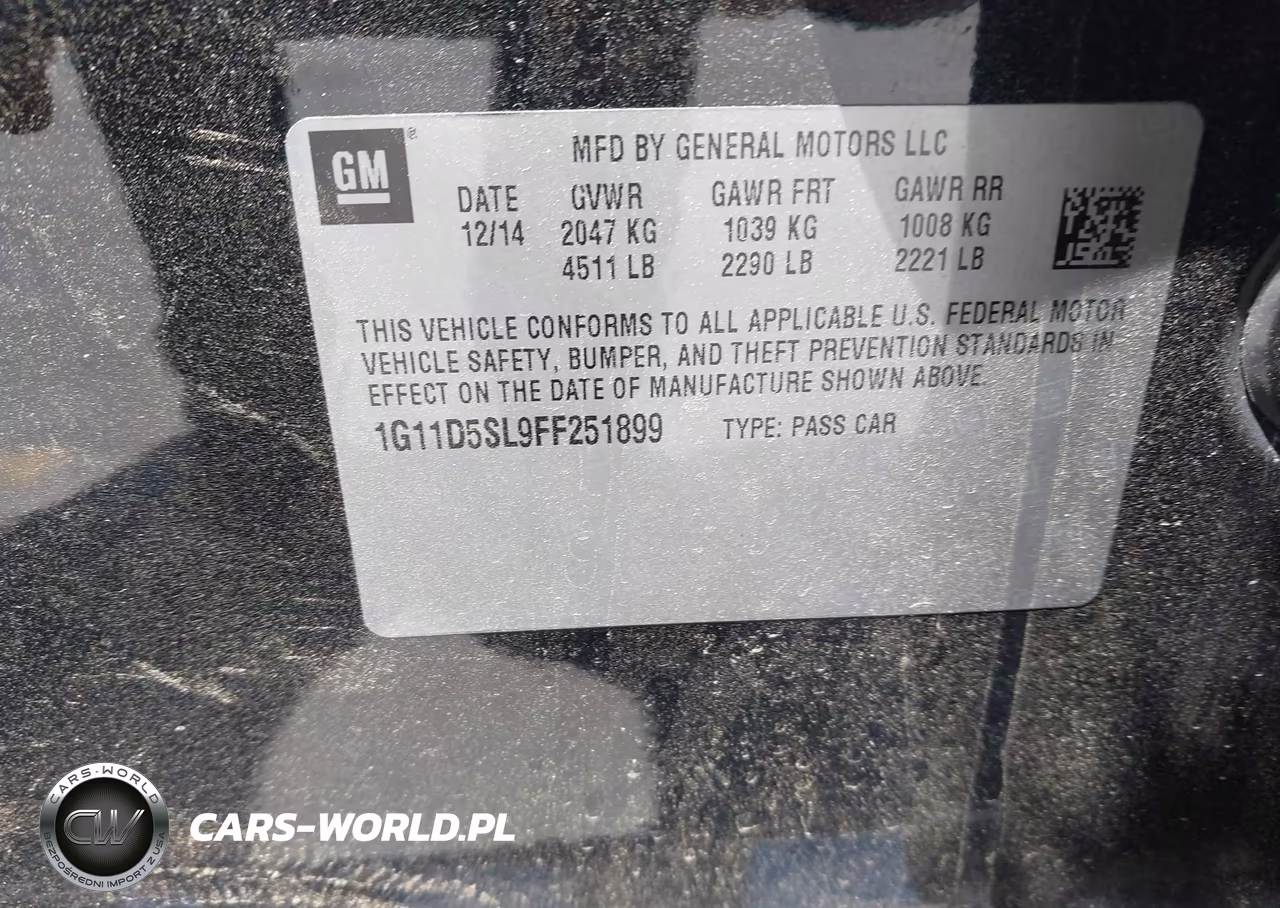 2015 Chevrolet Malibu 2Lt VIN:1G11D5SL9FF251899 - 9