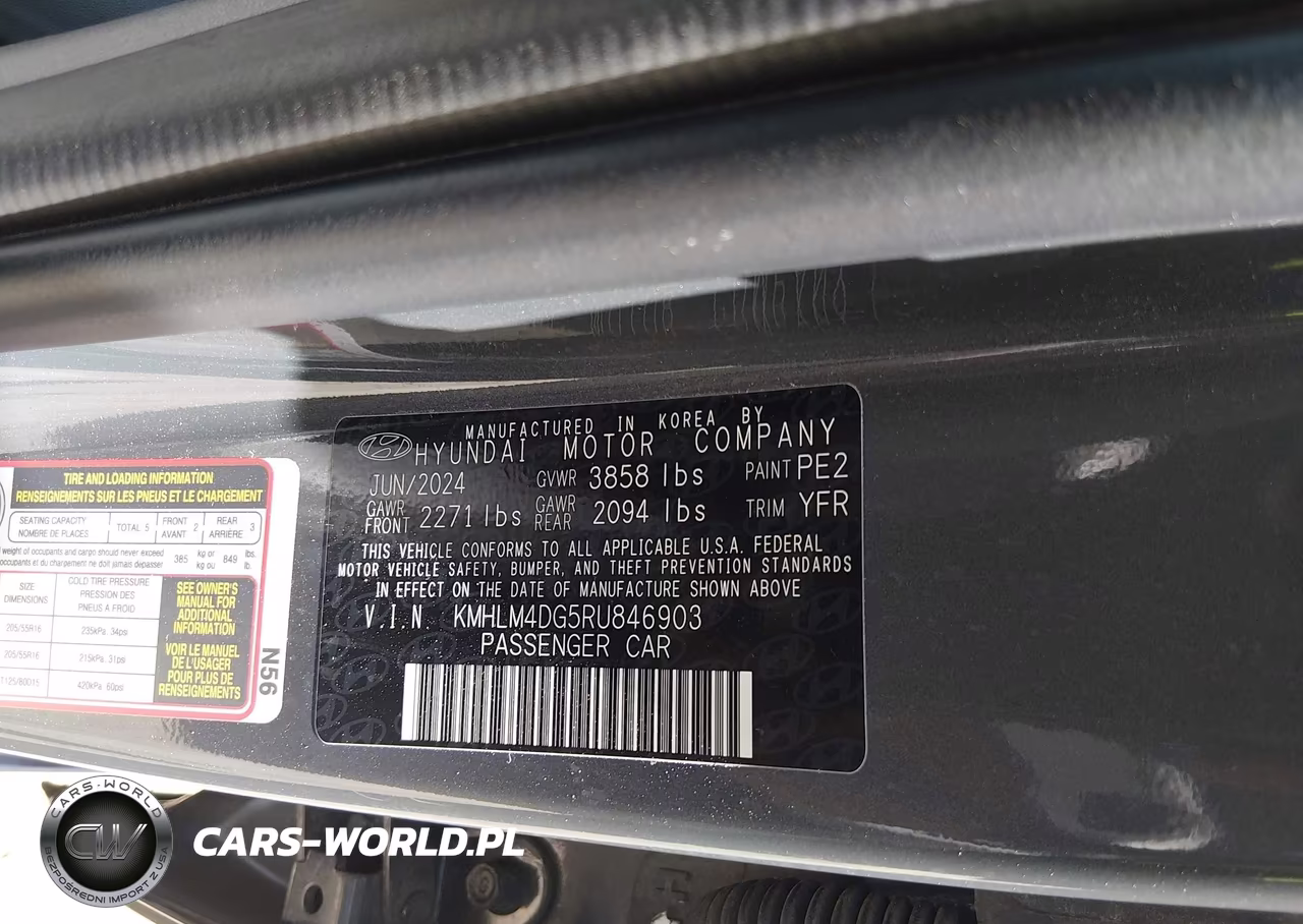 2024 Hyundai Elantra Sel VIN:KMHLM4DG5RU846903 - 9