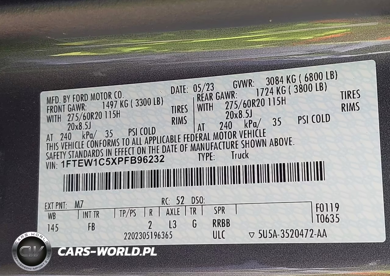 2023 Ford F-150 Xlt VIN:1FTEW1C5XPFB96232 - 9