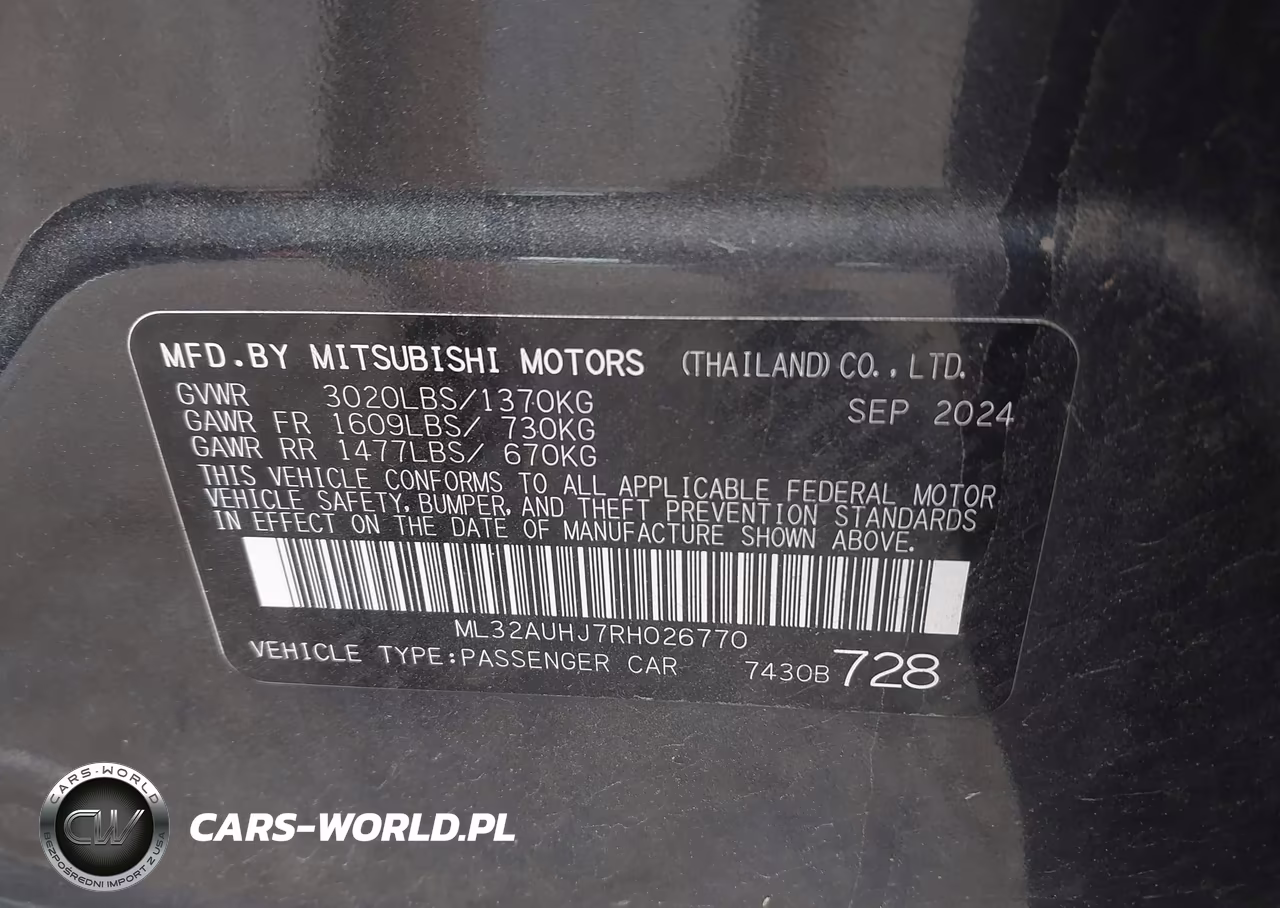 2024 Mitsubishi Mirage Es-Le VIN:ML32AUHJ7RH026770 - 9