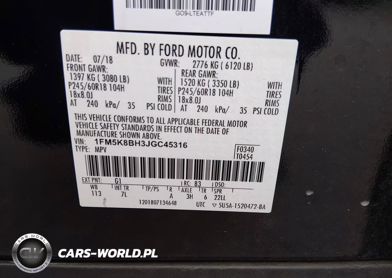 2018 Ford Explorer VIN:1FM5K8BH3JGC45316 - 9