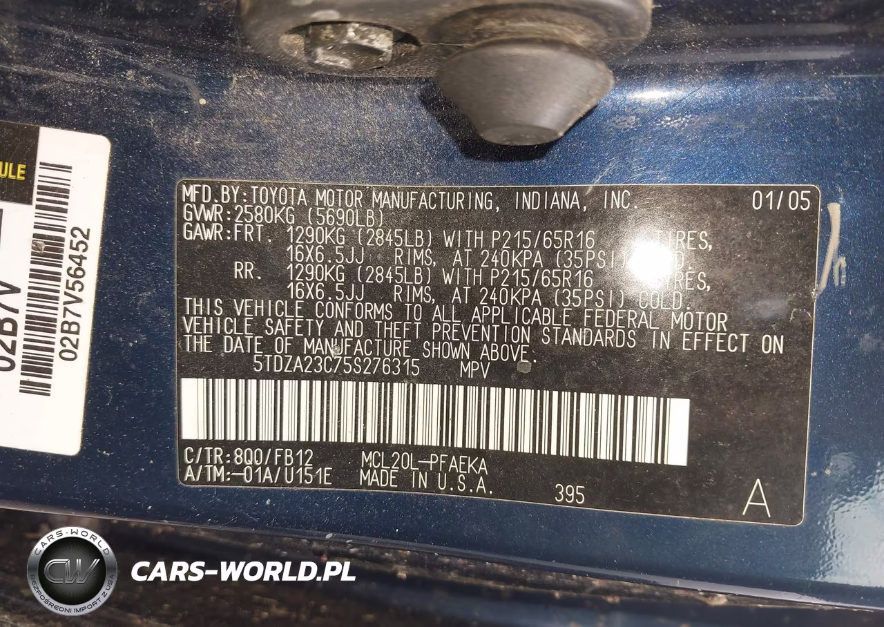 2005 Toyota Sienna Le VIN:5TDZA23C75S276315 - 9
