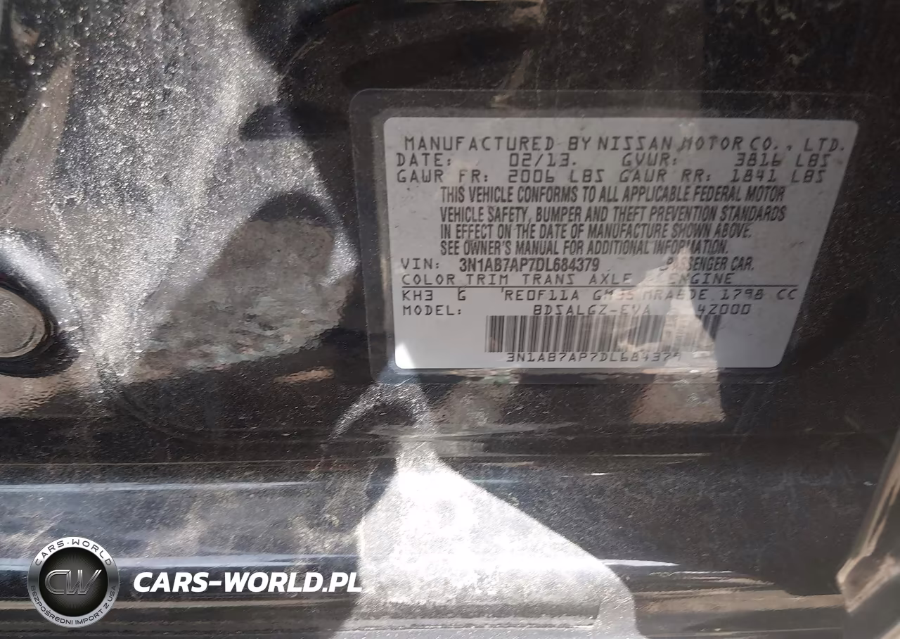 2013 Nissan Sentra Sl VIN:3N1AB7AP7DL684379 - 9