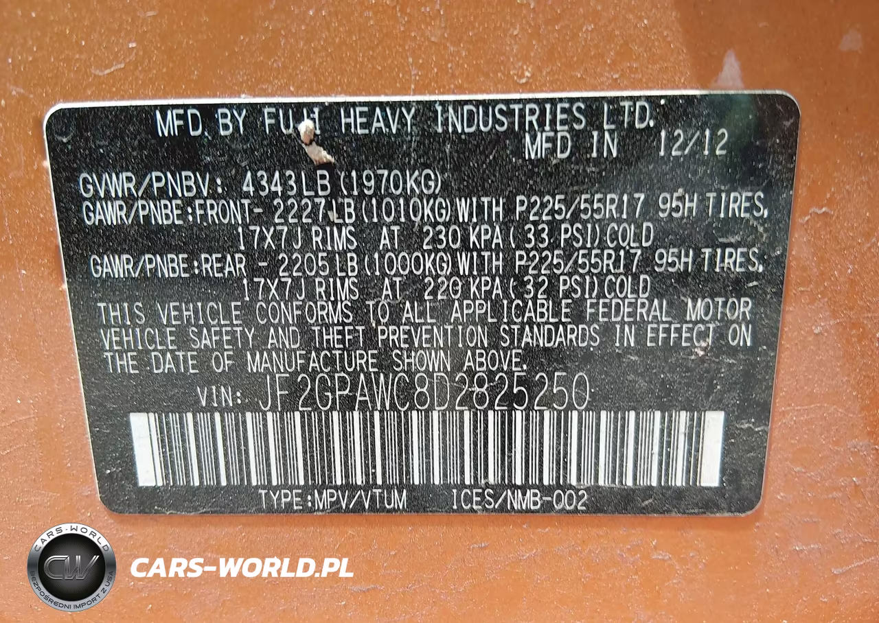 2013 Subaru Xv Crosstrek 2.0I Premium VIN:JF2GPAWC8D2825250 - 9