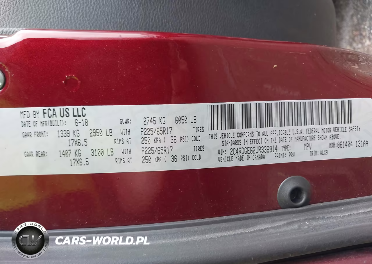 2018 Dodge Grand Caravan Gt VIN:2C4RDGEG2JR336914 - 9