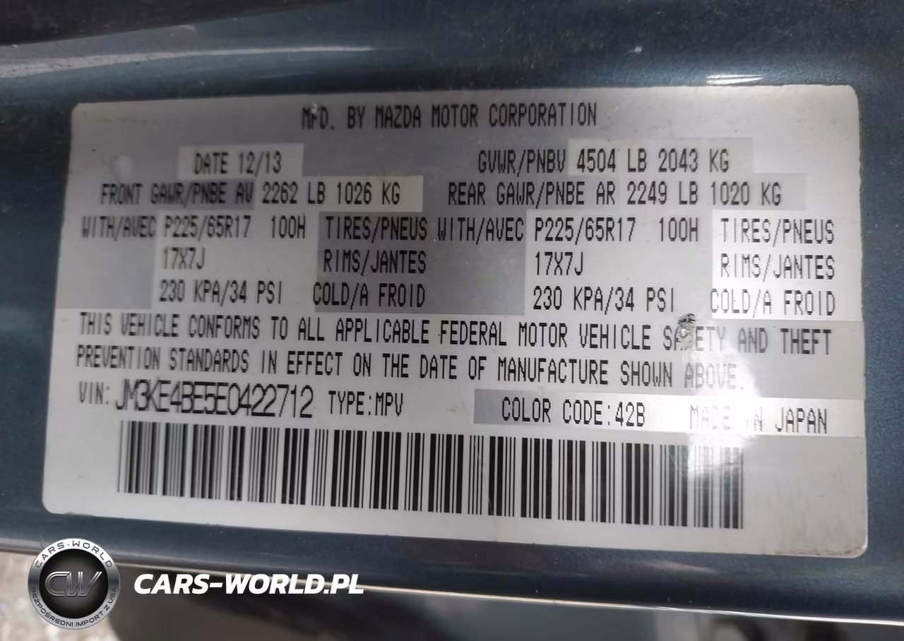 2014 Mazda Cx-5 Sport VIN:JM3KE4BE5E0422712 - 9