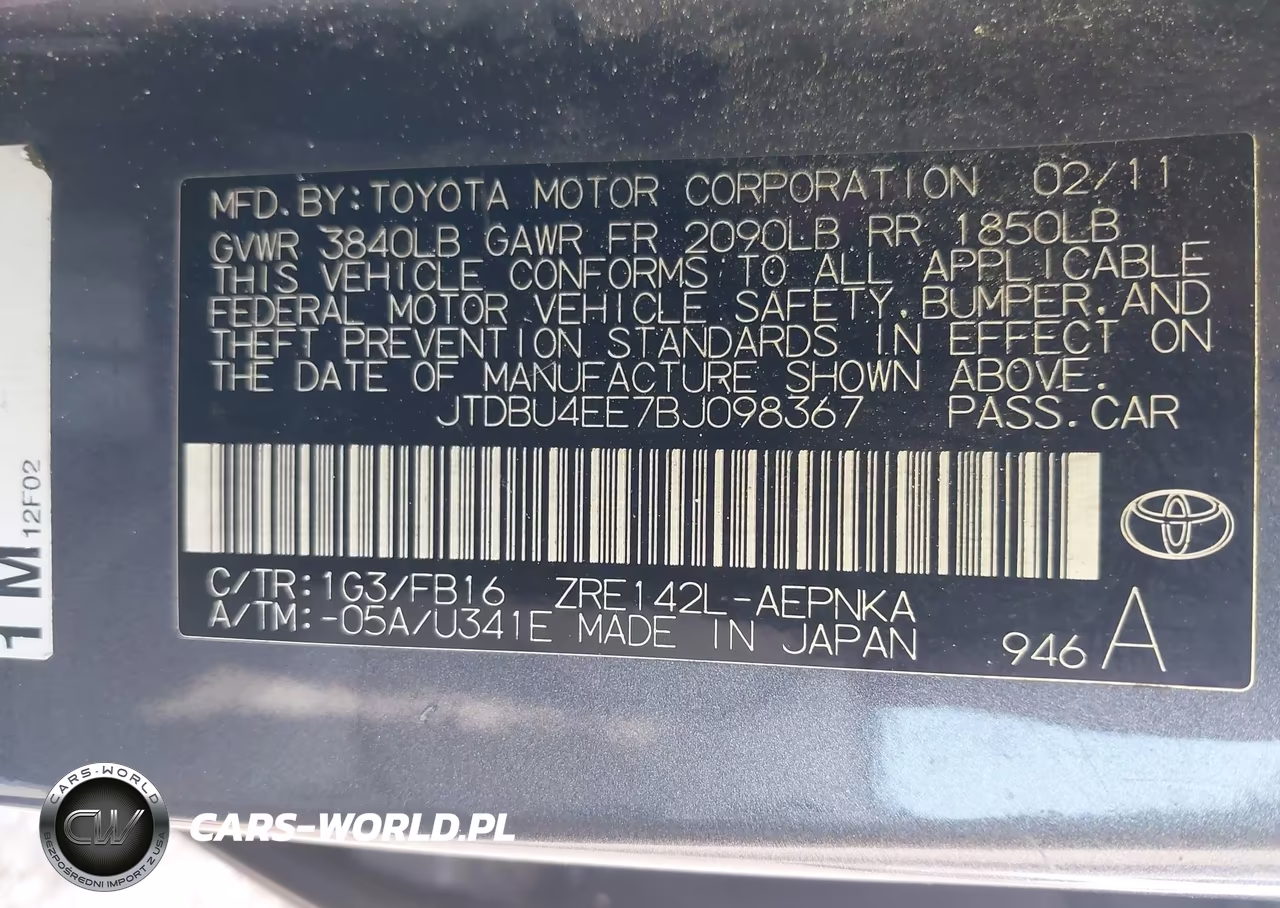 2011 Toyota Corolla Le VIN:JTDBU4EE7BJ098367 - 9