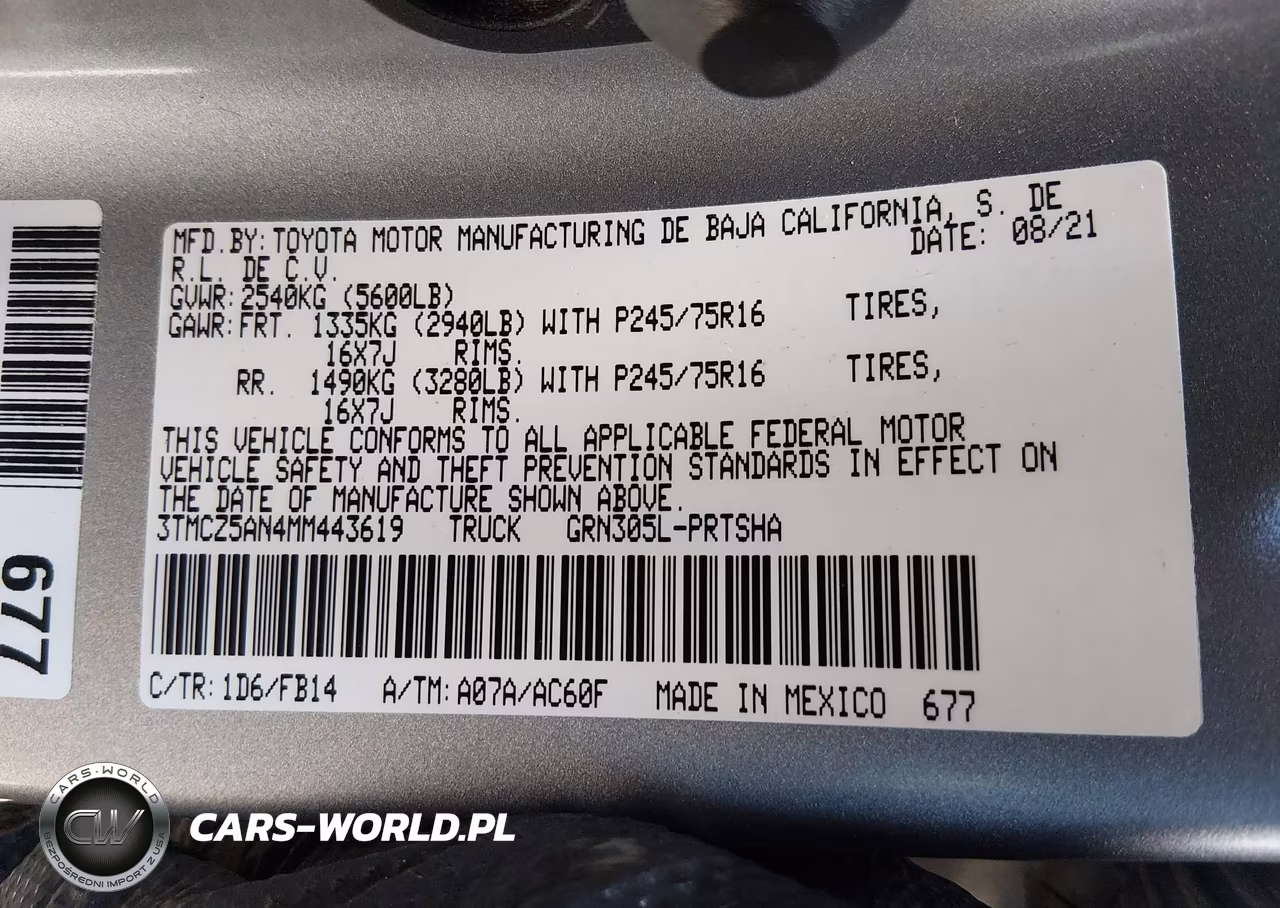 2021 Toyota Tacoma Sr V6 VIN:3TMCZ5AN4MM443619 - 9
