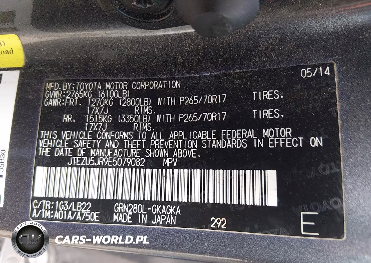 2014 Toyota 4Runner Sr5 Premium VIN:JTEZU5JR9E5079082 - 9