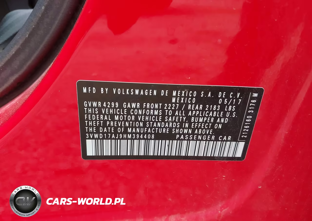 2017 Volkswagen Jetta 1.8T Sport VIN:3VWD17AJ9HM394408 - 9