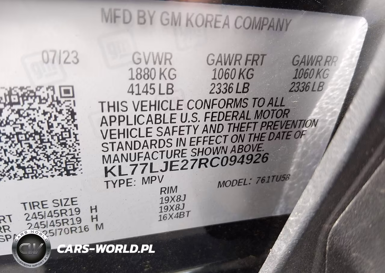 2024 Chevrolet Trax Fwd 2Rs VIN:KL77LJE27RC094926 - 9