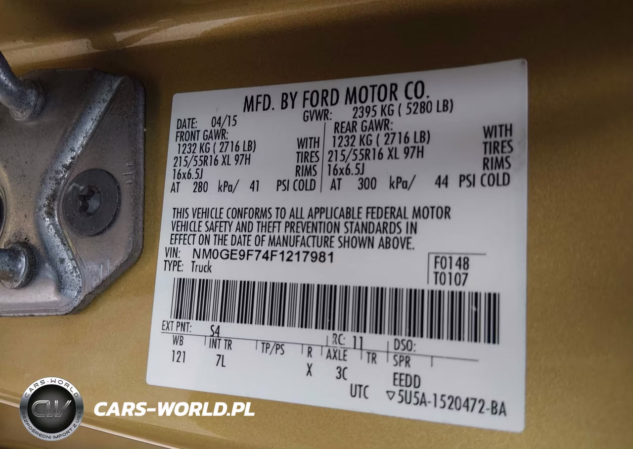 2015 Ford Transit Connect Xlt VIN:NMOGE9F74F1217981 - 9