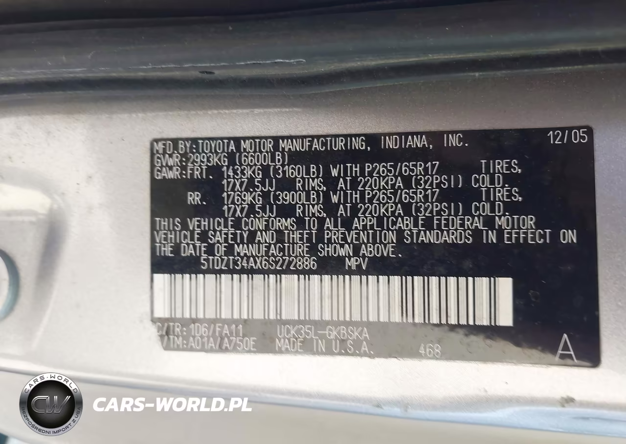 2006 Toyota Sequoia Sr5 V8 VIN:5TDZT34AX6S272886 - 9