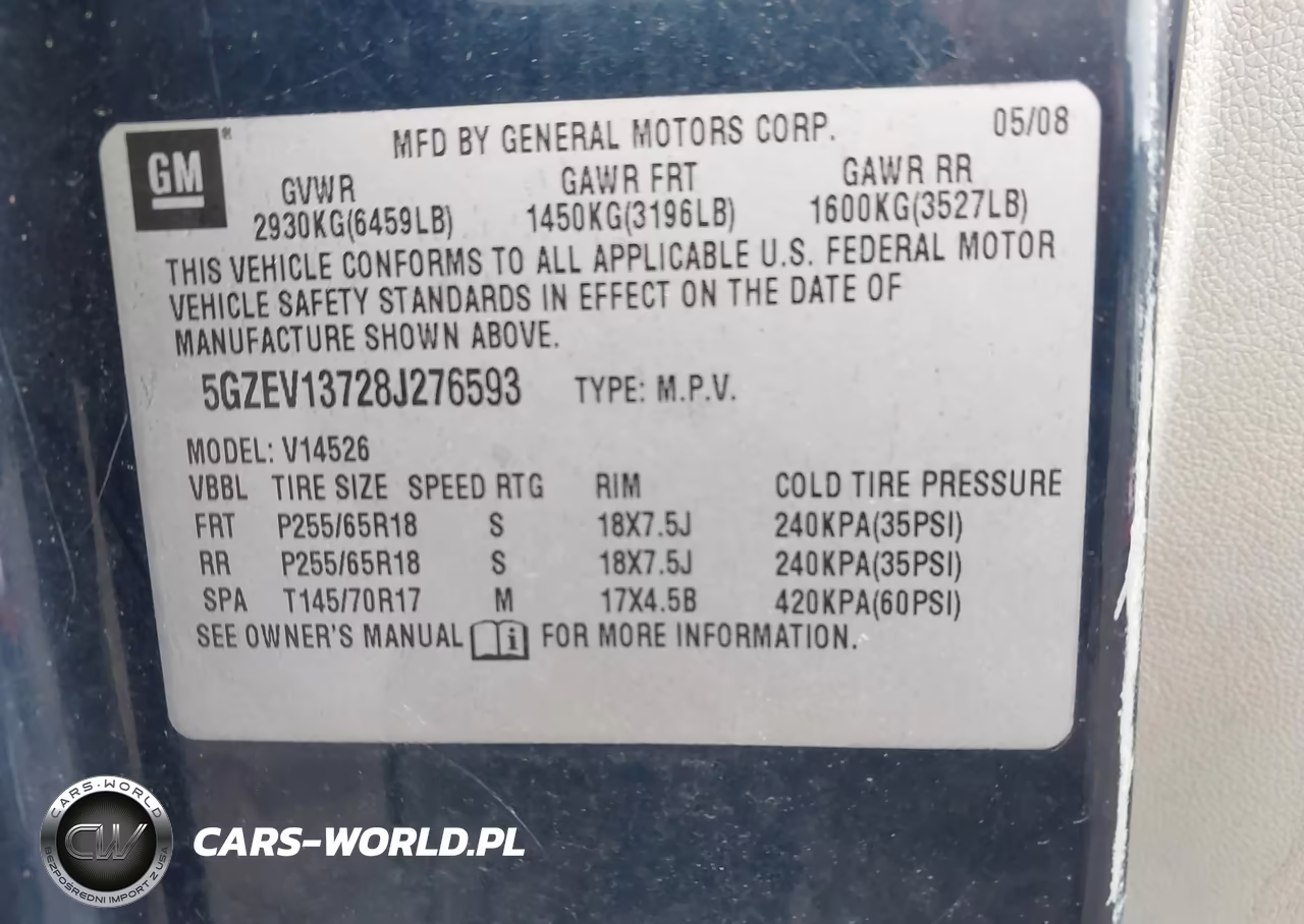 2008 Saturn Outlook Xe VIN:5GZEV13728J276593 - 9
