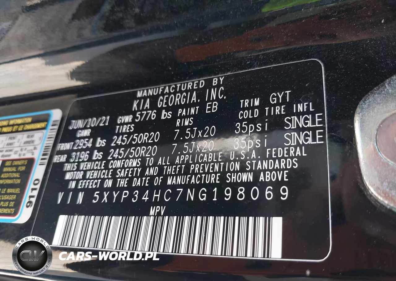 2022 Kia Telluride Ex VIN:5XYP34HC7NG198069 - 9