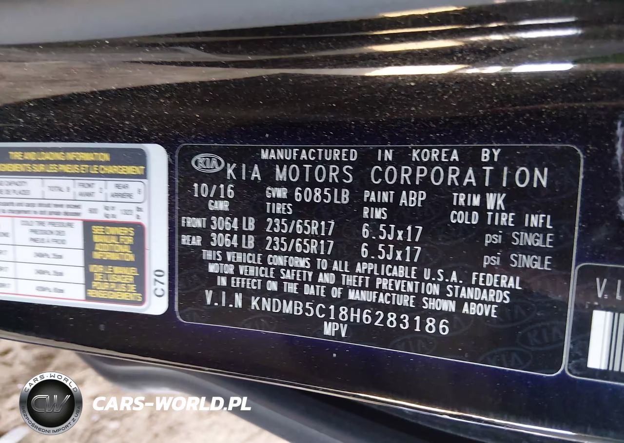 2017 Kia Sedona Lx VIN:KNDMB5C18H6283186 - 9