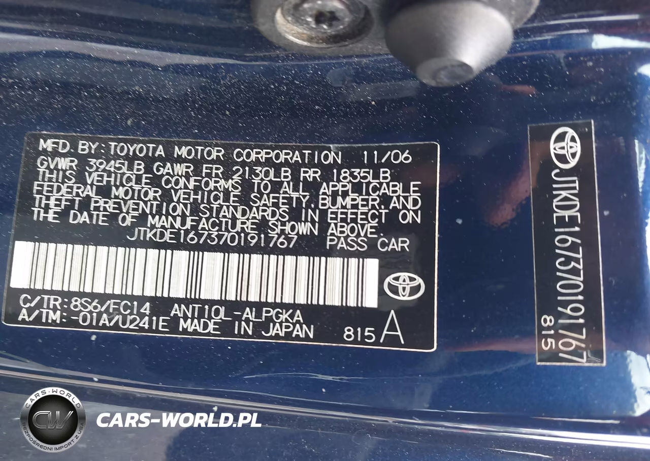 2007 Scion Tc VIN:JTKDE167370191767 - 9