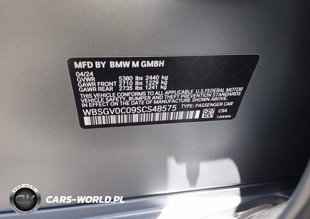 2025 BMW M8 Gran Coupe Competition VIN:WBSGV0C09SCS48575 - 9