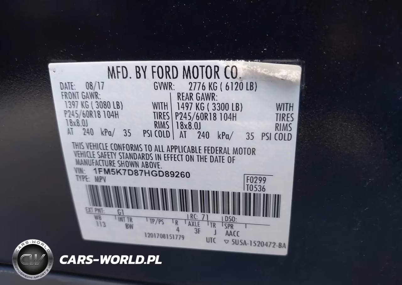 2017 Ford Explorer Xlt VIN:1FM5K7D87HGD89260 - 9
