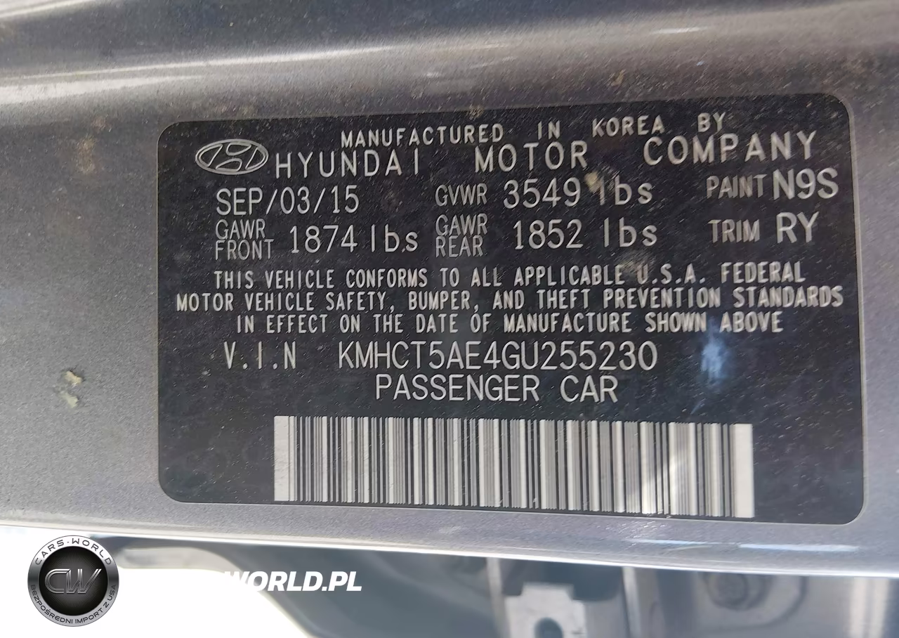 2016 Hyundai Accent Se VIN:KMHCT5AE4GU255230 - 9