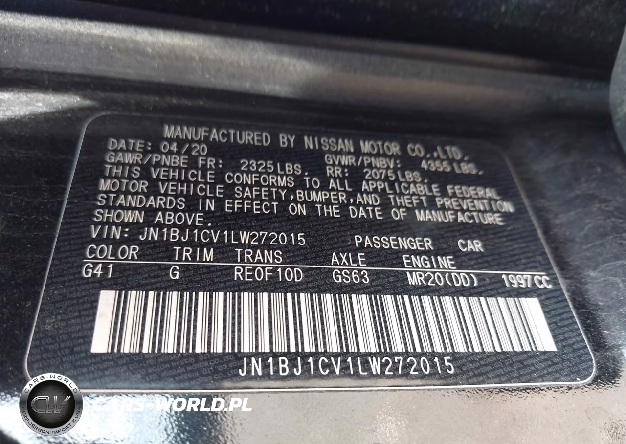 2020 Nissan Rogue Sport S Fwd Xtronic Cvt VIN:JN1BJ1CV1LW272015 - 9