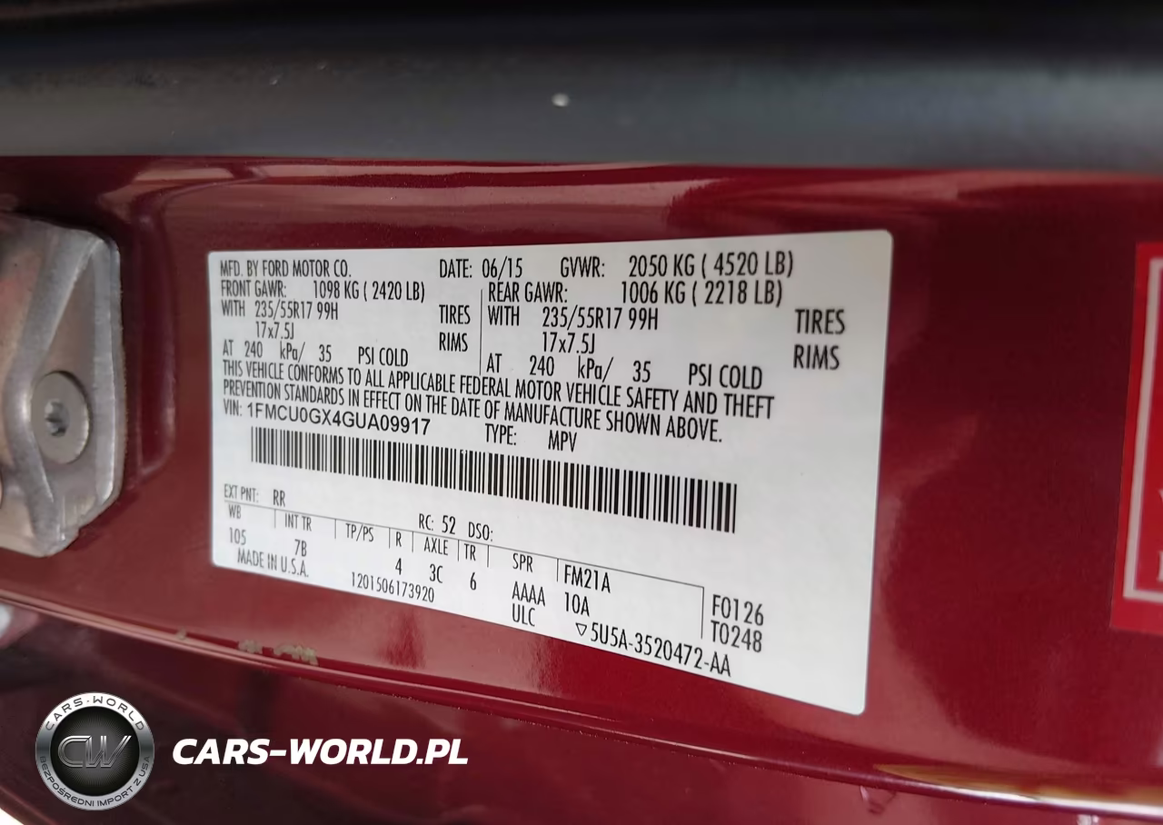 2016 Ford Escape Se VIN:1FMCU0GX4GUA09917 - 9