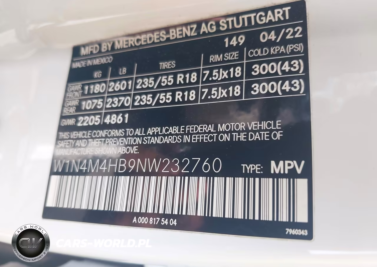 2022 Mercedes-Benz Glb 250 4Matic VIN:W1N4M4HB9NW232760 - 9