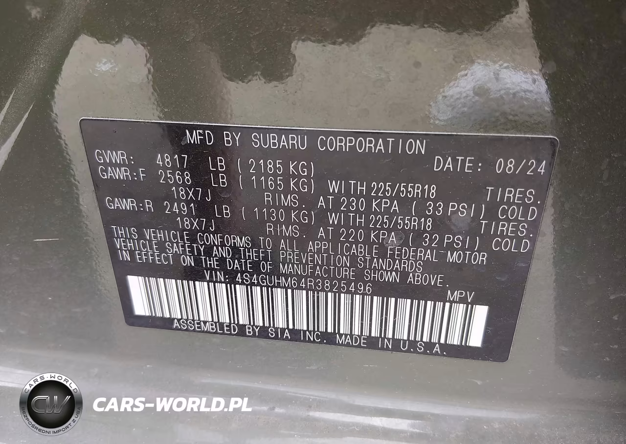 2024 Subaru Crosstrek Limited VIN:4S4GUHM64R3825496 - 9